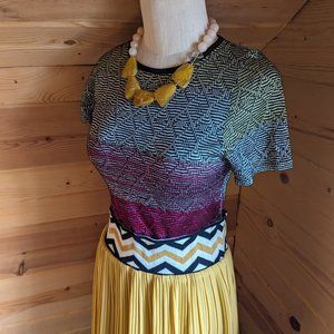 Anthropologie Cecilia Prado Short-Sleeve Abstract Ombre Knit Top